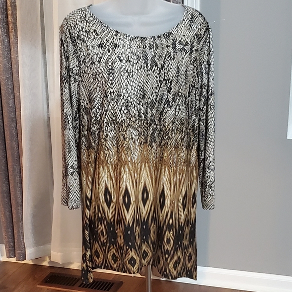 Ruby Rd. Snake skin print top size L - Picture 1 of 4